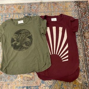Two sol Angeles tees! Size small and medium